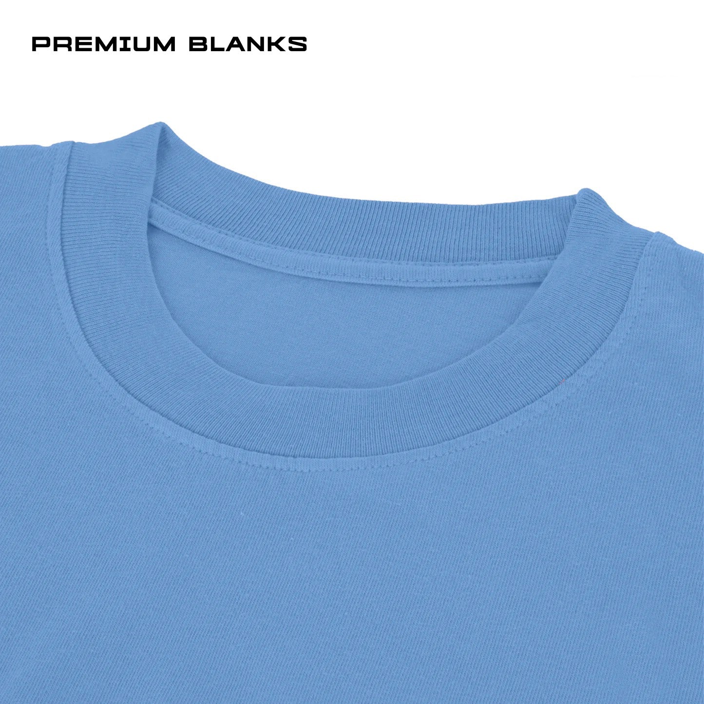 T-SHIRT AZUL CIELO 240 GSM 100% ALGODÓN HEAVYWEIGHT COTTON