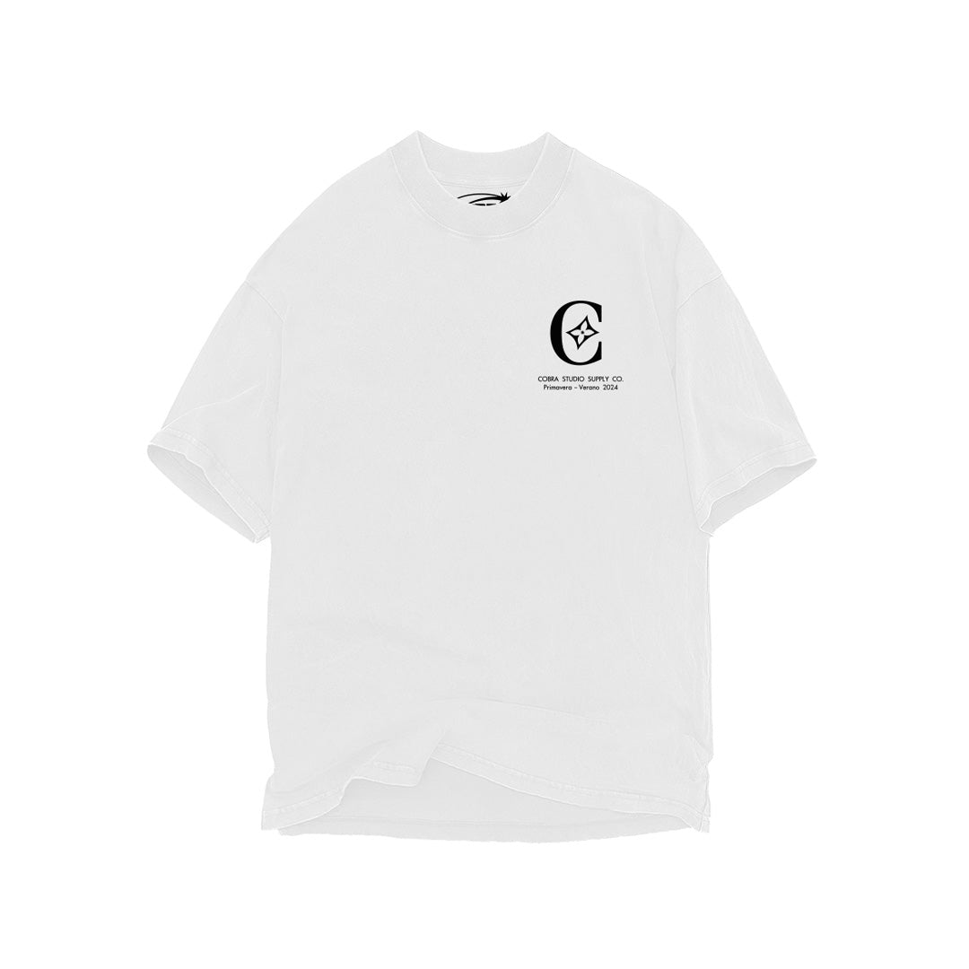 LV LOVERS BOOTLEG HEAVYWEIGHT 240 GSM 100% ALGODÓN BLANCO / NEGRO