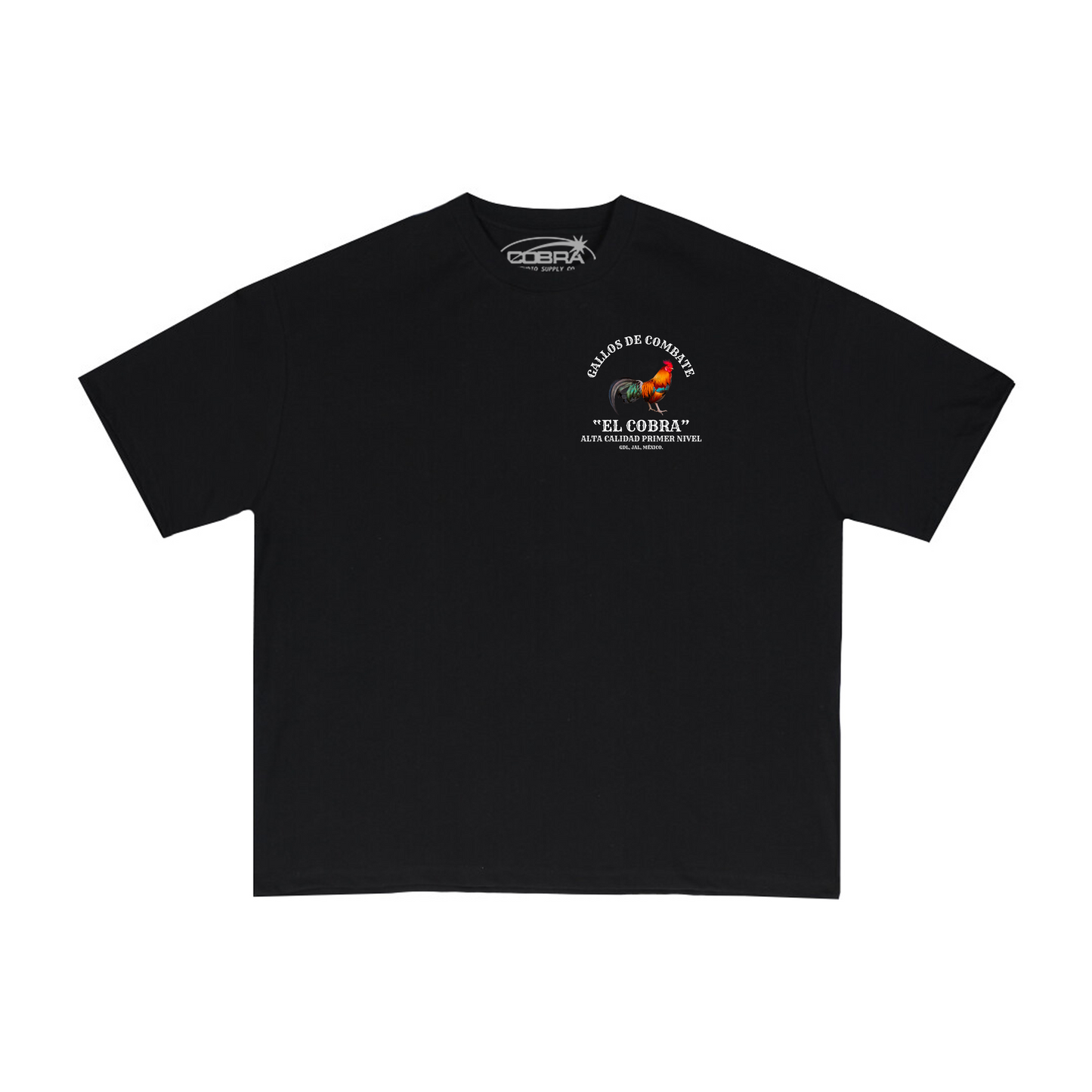 GALLOS "EL COBRA" OVERSIZED HEAVYWEIGHT 240 GSM 100% ALGODÓN NEGRO