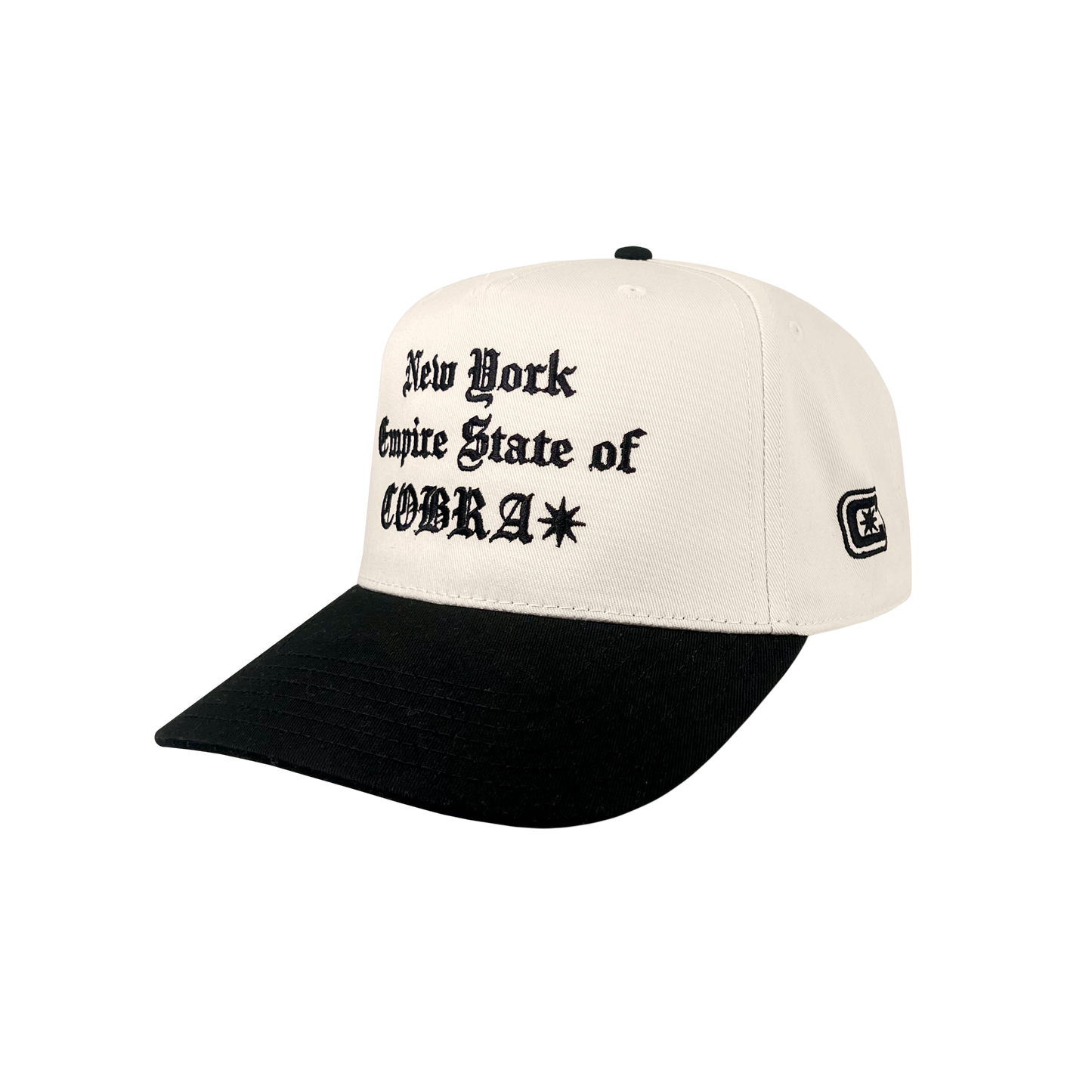 NY Empire State of COBRA Baseball Cap Negro / Hueso