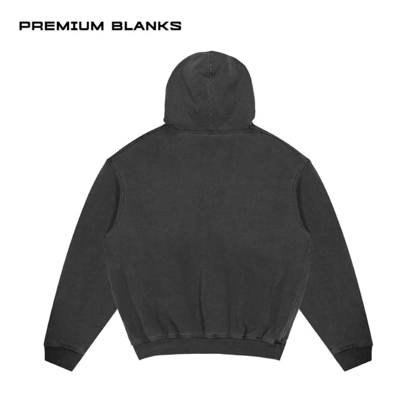 HOODIE NEGRO PIGMENT DYE OVERSIZED 400 GSM 100% ALGODÓN HEAVYWEIGHT COTTON