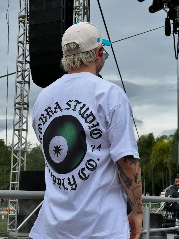 COBRA BOLA 8 OVERSIZED HEAVYWEIGHT 240 GSM 100% ALGODÓN BLANCO