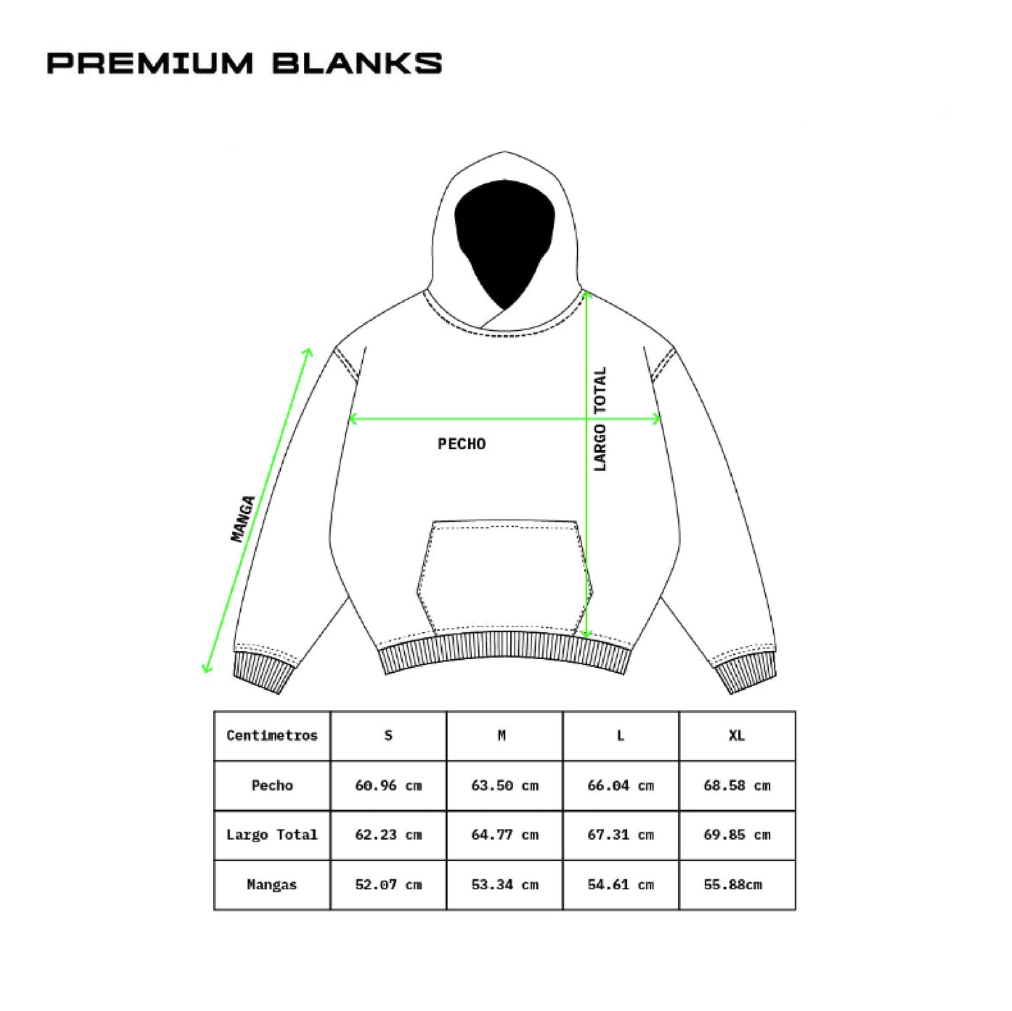 HOODIE NEGRO PIGMENT DYE OVERSIZED 400 GSM 100% ALGODÓN HEAVYWEIGHT COTTON