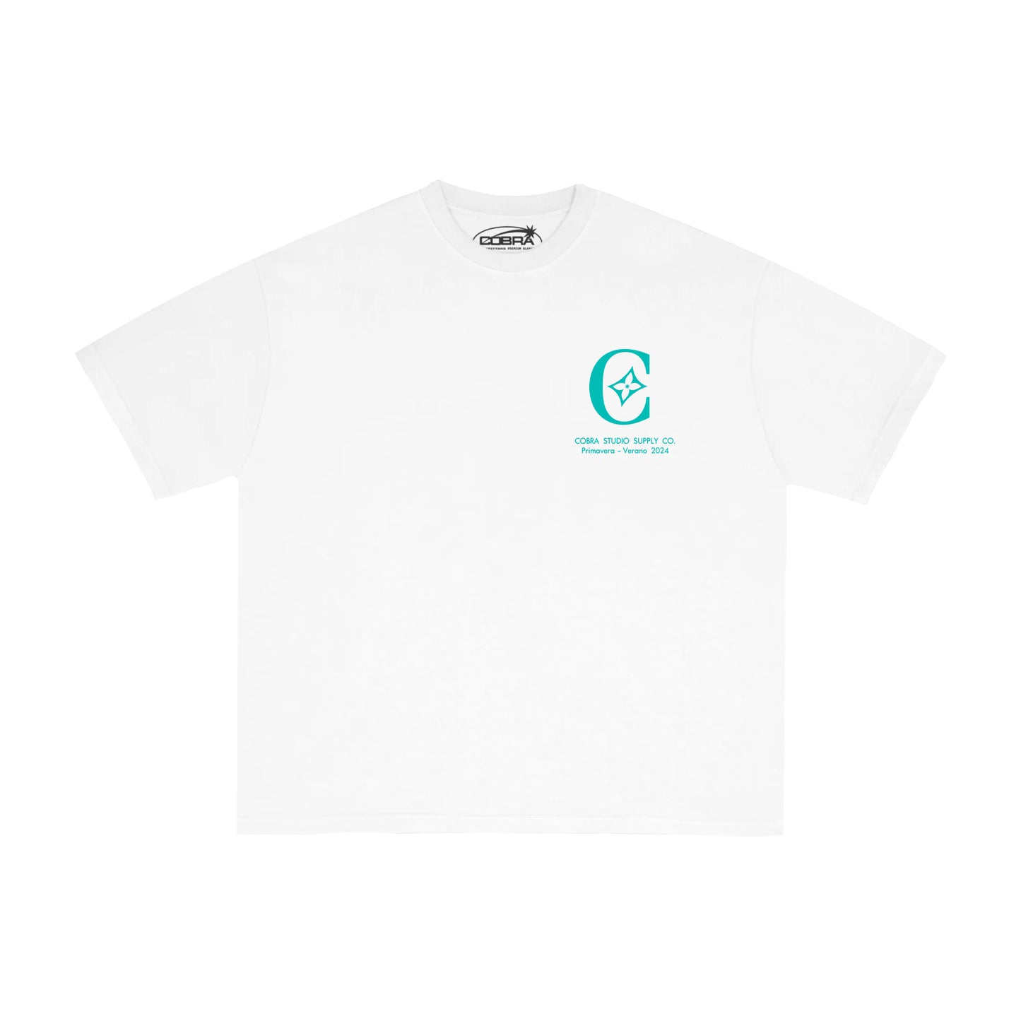 LV LOVERS BOOTLEG HEAVYWEIGHT 240 GSM 100% ALGODÓN BLANCO / TIFFANY BLUE