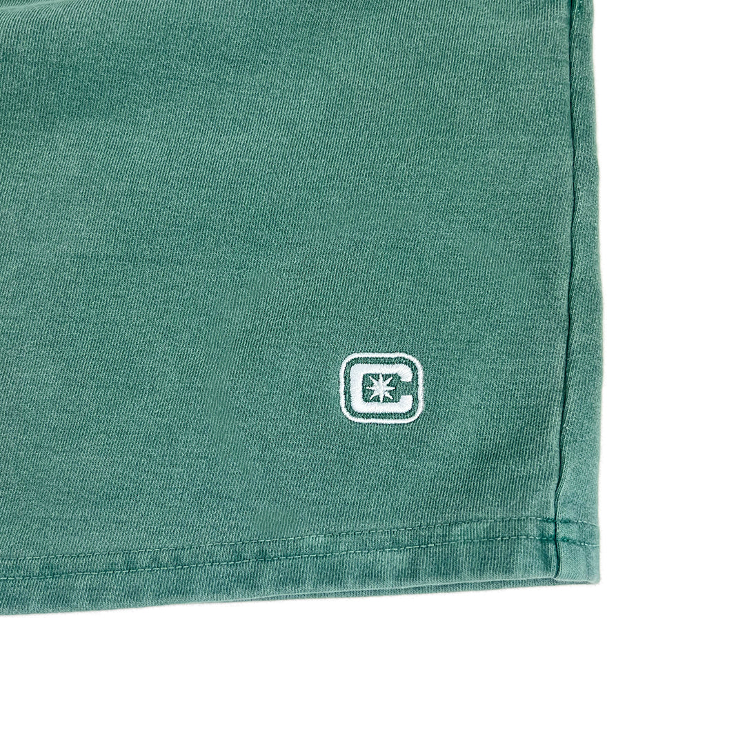 SHORT 100% ALGODÓN 400 GSM PINE GREEN PIGMENT DYE