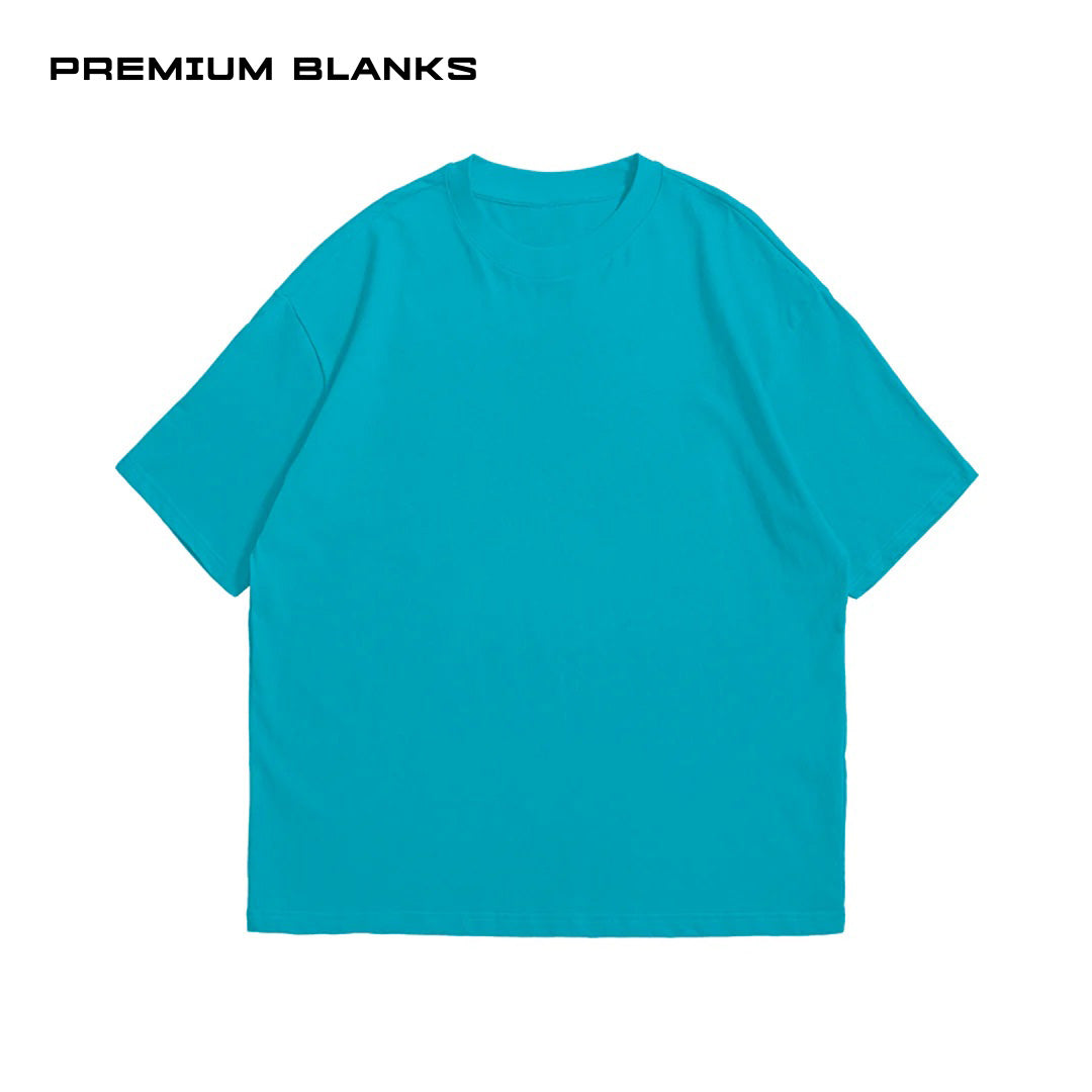 T-SHIRT TURQUESA OVERSIZED 240 GSM 100% ALGODÓN HEAVYWEIGHT COTTON