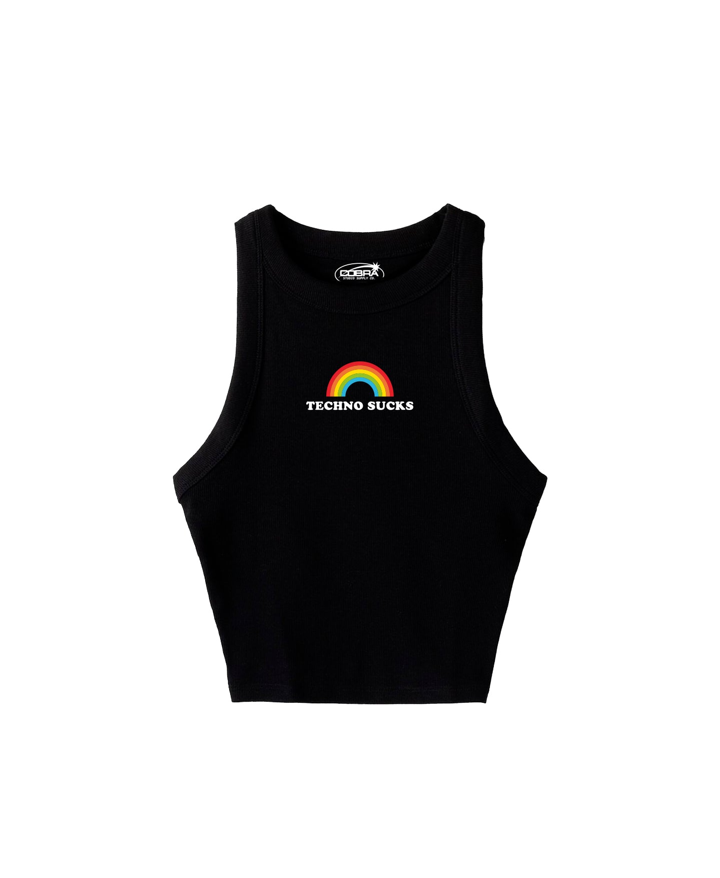 TANK TOP TECHNO SUCKS NEGRO