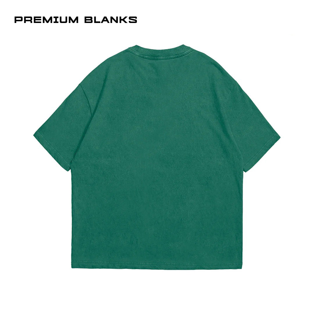 T-SHIRT VERDE PIGMENT OVERSIZED 240 GSM 100% ALGODÓN HEAVYWEIGHT COTTON