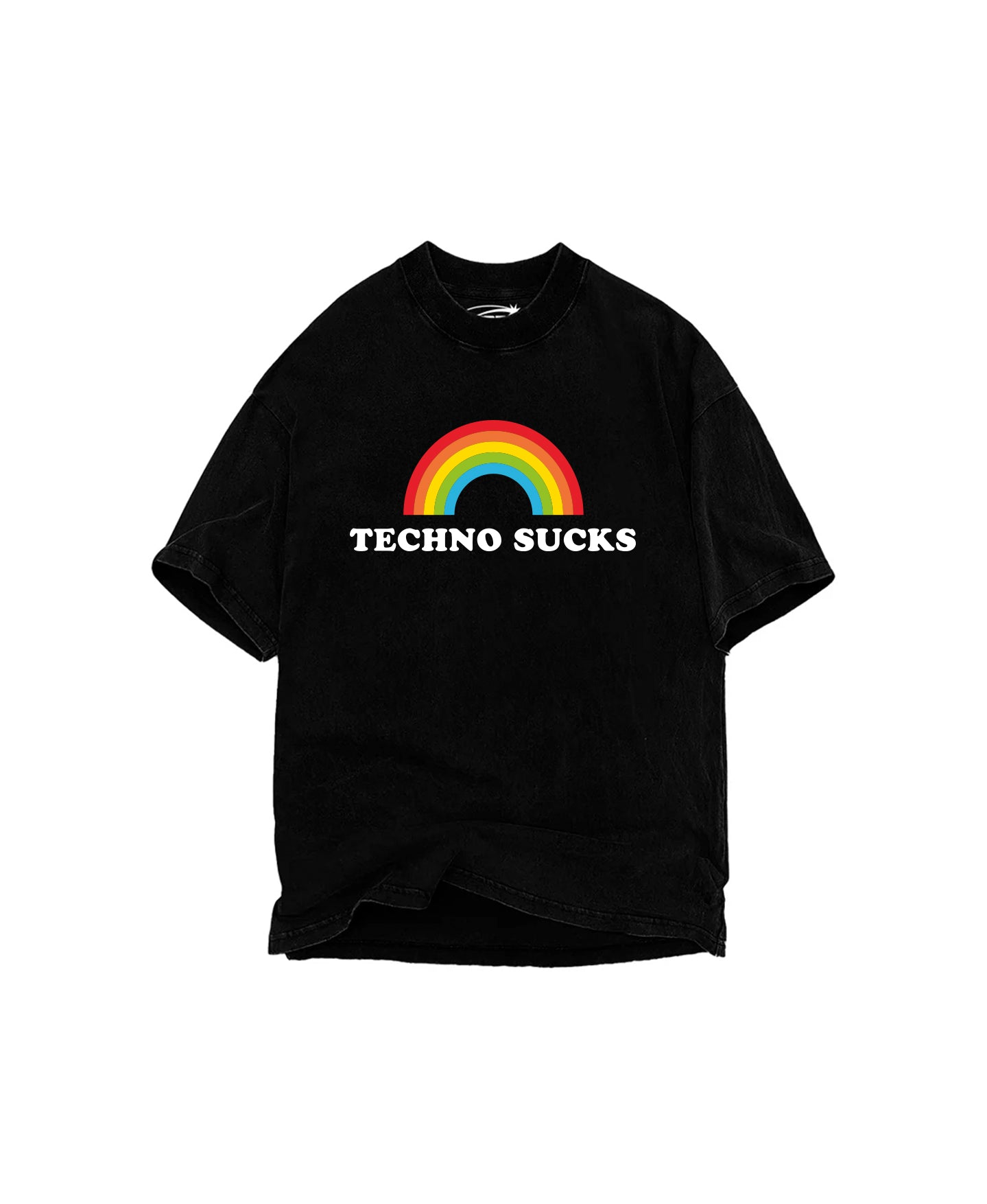 TECHNO SUCKS OVERSIZED HEAVYWEIGHT 240 GSM 100% ALGODÓN NEGRO