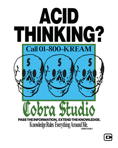 ACID THINKING OVERSIZED HEAVYWEIGHT 240 GSM 100% ALGODÓN HUESO