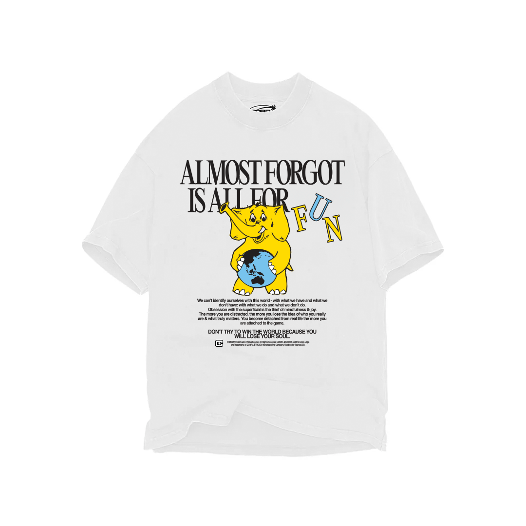 ALL FOR FUN OVERSIZED HEAVYWEIGHT 240 GSM 100% ALGODÓN BLANCO
