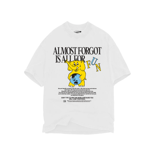 ALL FOR FUN OVERSIZED HEAVYWEIGHT 240 GSM 100% ALGODÓN BLANCO