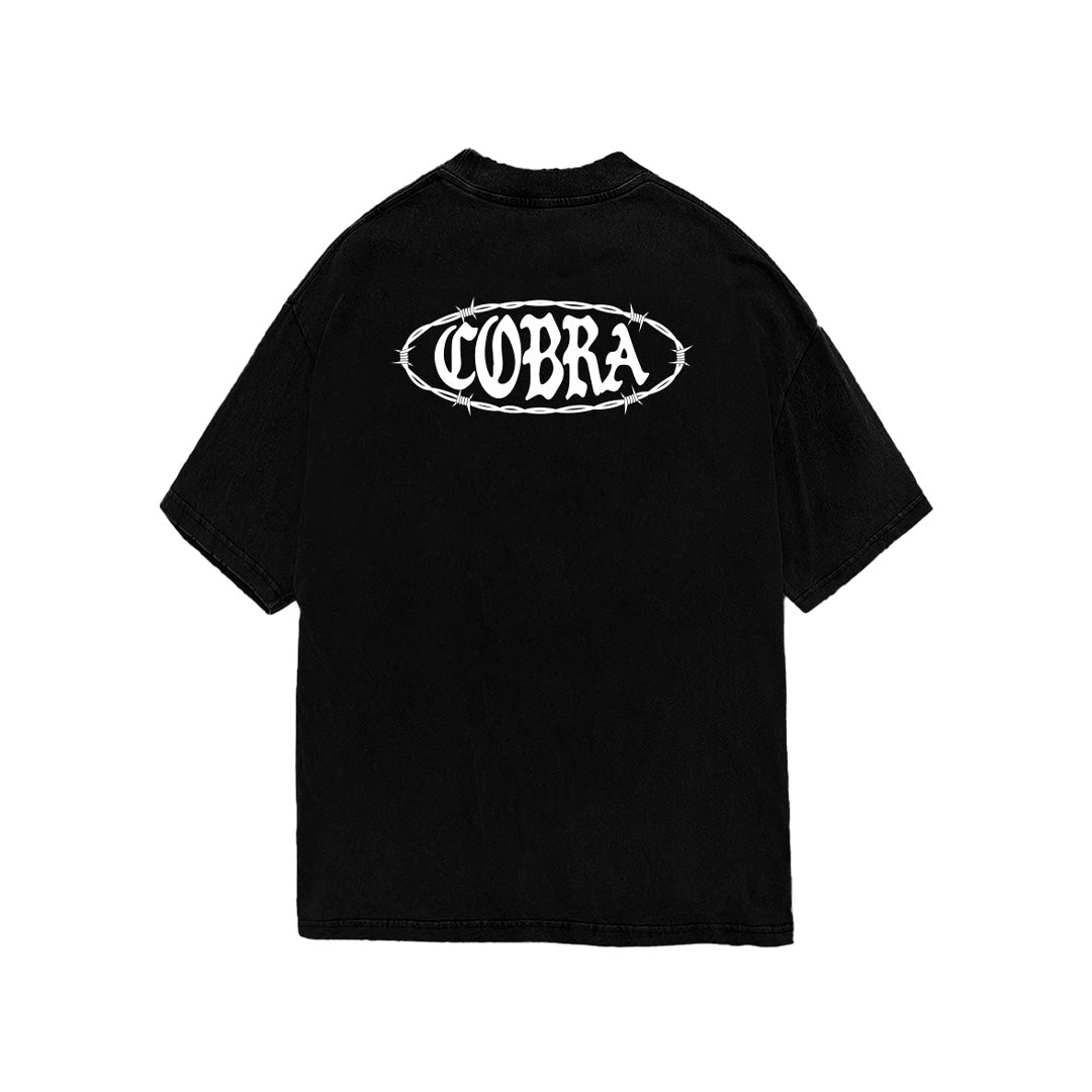 COBRA PÚAS OVERSIZED HEAVYWEIGHT 240 GSM 100% ALGODÓN / NEGRO