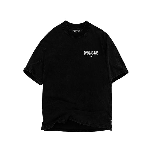 COBRA DES F*CKDOWN OVERSIZED HEAVYWEIGHT 240 GSM 100% ALGODÓN NEGRO