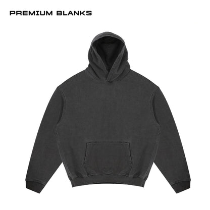 HOODIE NEGRO PIGMENT DYE OVERSIZED 400 GSM 100% ALGODÓN HEAVYWEIGHT COTTON