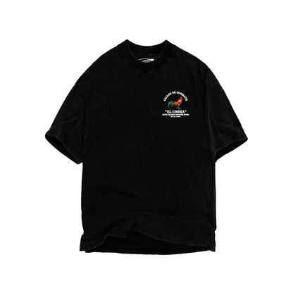 GALLOS "EL COBRA" OVERSIZED HEAVYWEIGHT 240 GSM 100% ALGODÓN NEGRO