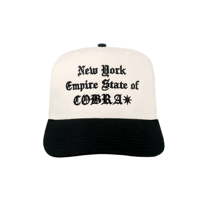 NY  Empire State of COBRA Baseball Cap Negro / Hueso