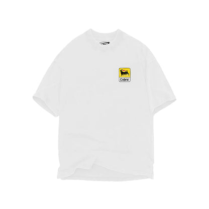 AGIP LOGO BOOTLEG OVERSIZED HEAVYWEIGHT 240 GSM 100% ALGODÓN BLANCO