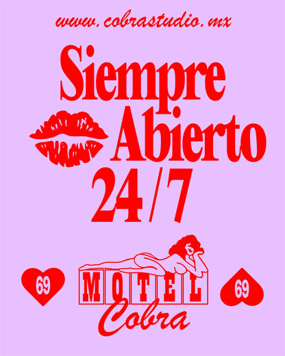 MOTEL COBRA OVERSIZED HEAVYWEIGHT 240 GSM 100% ALGODÓN HUESO