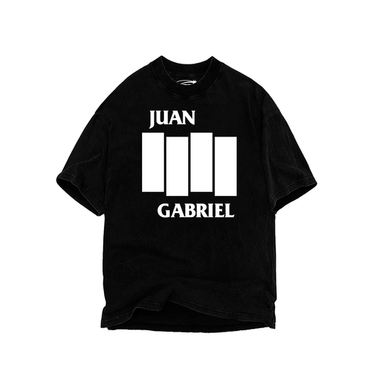 JUAGA BLACK FLAG BOOTLEG OVERSIZED HEAVYWEIGHT 240 GSM 100% ALGODÓN NEGRO