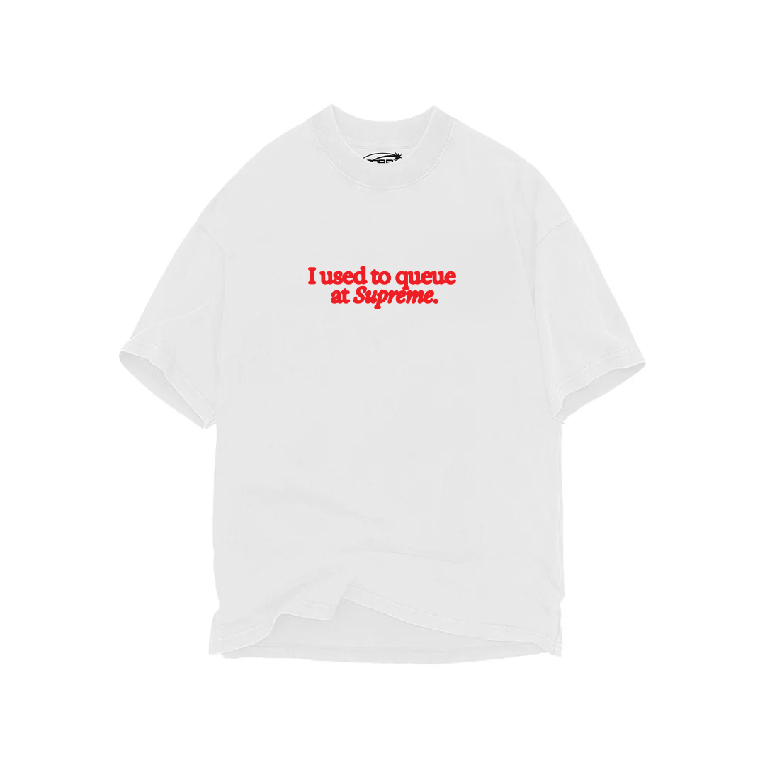 USED TO QUEUE OVERSIZED HEAVYWEIGHT 240 GSM 100% ALGODÓN BLANCO