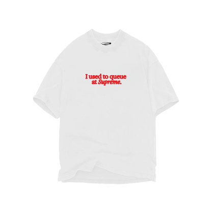 USED TO QUEUE OVERSIZED HEAVYWEIGHT 240 GSM 100% ALGODÓN BLANCO