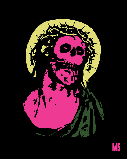 CRISTO MISFIT X MACRODOSIS M5 OVERSIZED HEAVYWEIGHT 240 GSM 100% ALGODÓN NEGRO