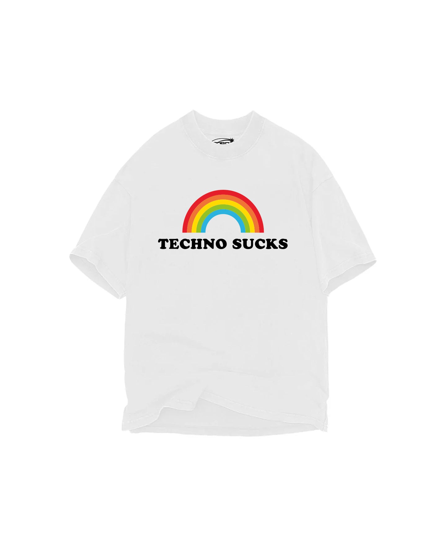 TECHNO SUCKS OVERSIZED HEAVYWEIGHT 240 GSM 100% ALGODÓN BLANCO